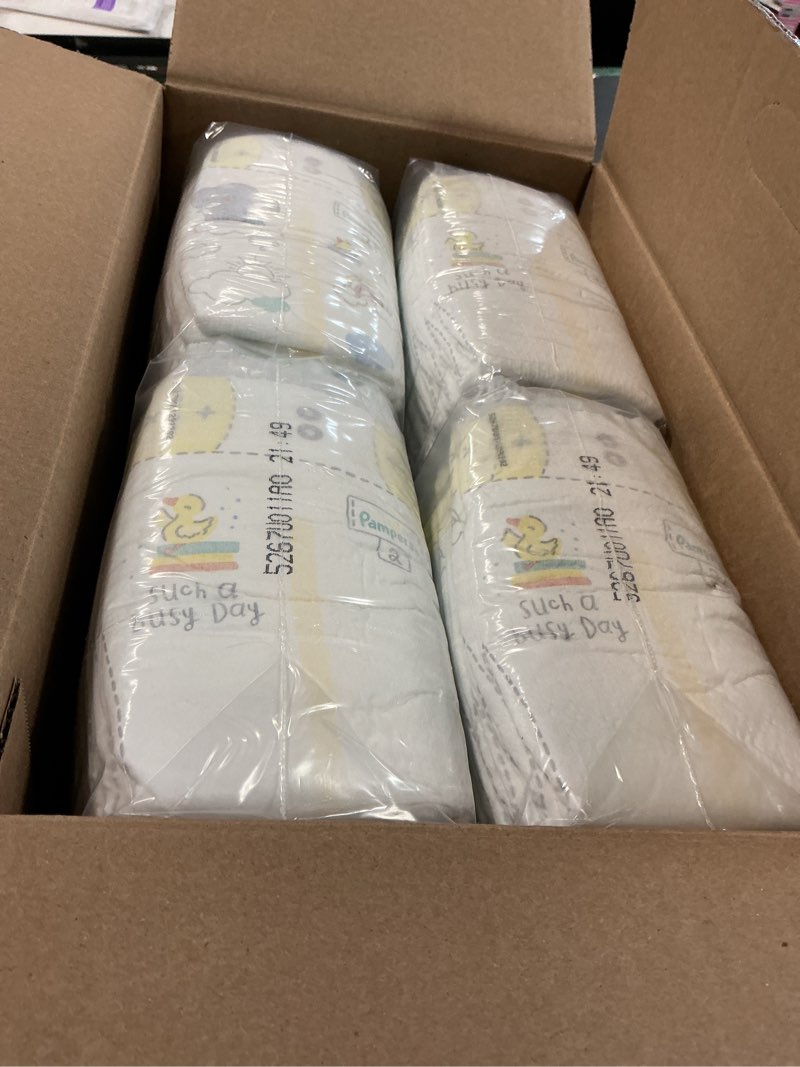Condition photo showing New/Like New for Pampers Swaddlers Diapers, Size 2 (10-22 lbs), 148 Count, Absorbent, Keeps Baby Dry and Comfortable, Skin Safe Disposable Baby Diaper Size 2 148