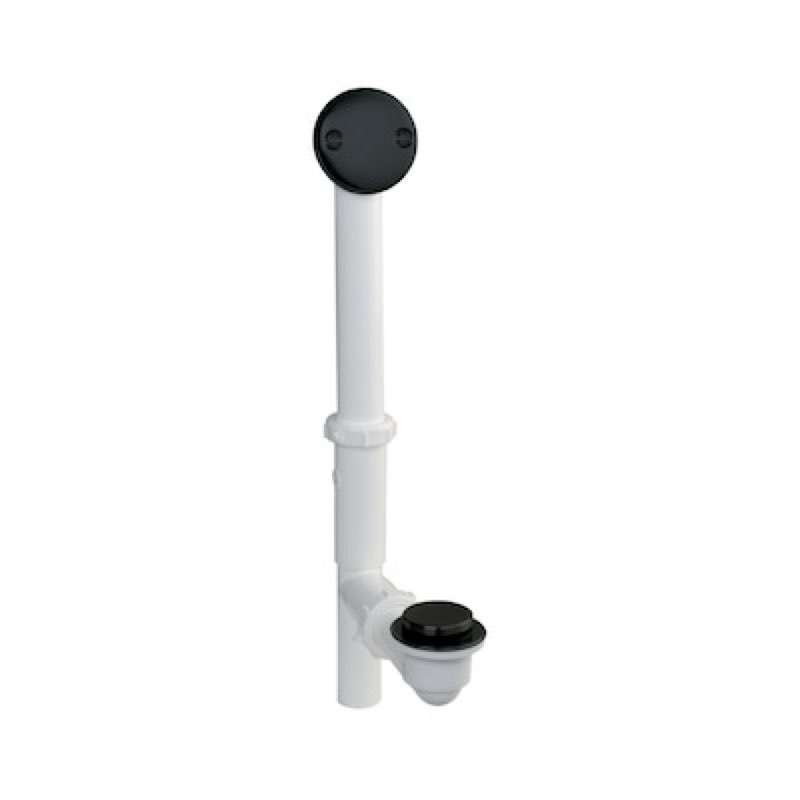 dearborn 1-1/2-in touch-toe white/matte black toe-touch drain with polypropylene pipe included item #6604643 | model #1000000424 shop