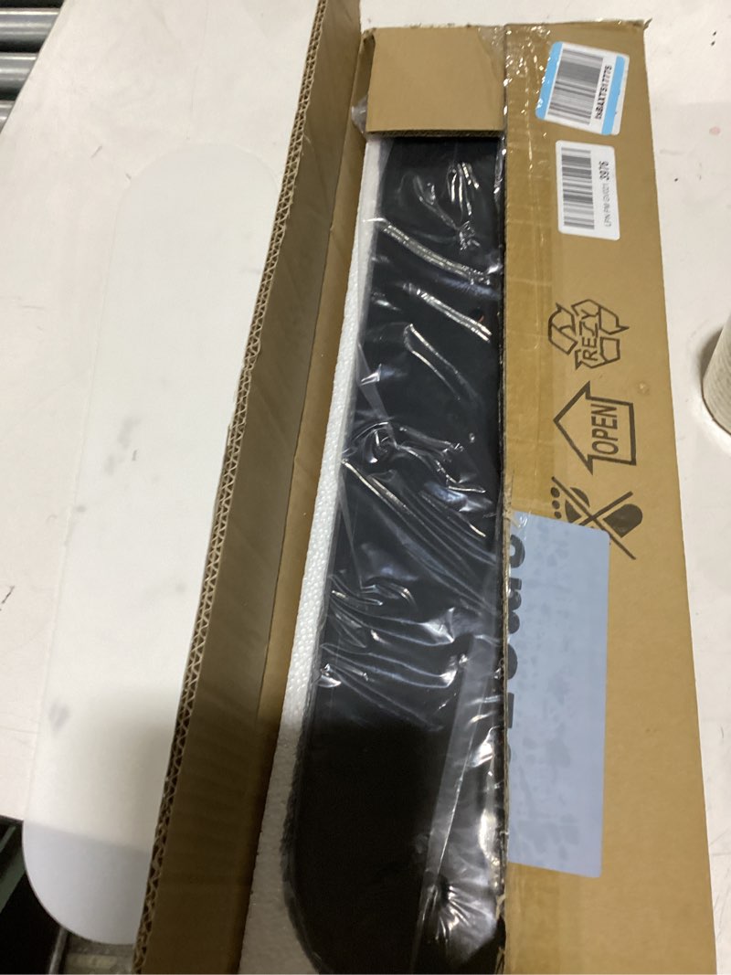 Condition photo showing As Is for becailyer 43.3 inch modern led ceiling lighting, 60w black flush mount linear ceiling lamp, high brightness simple long light for living room kitchen bedroom hallway laundry, 6000k cool white light black-6000k 43.3 inch