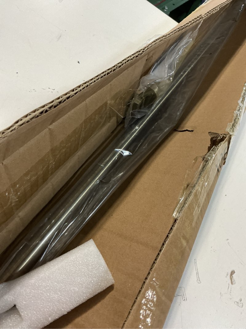 Condition photo showing New/Like New for antique bronze disc curtain rods, 48-84 inches window curtain rod,adjustable room darkening drapery rod with aluminum finials and brackets,wrap around design 48-84" antique bronze