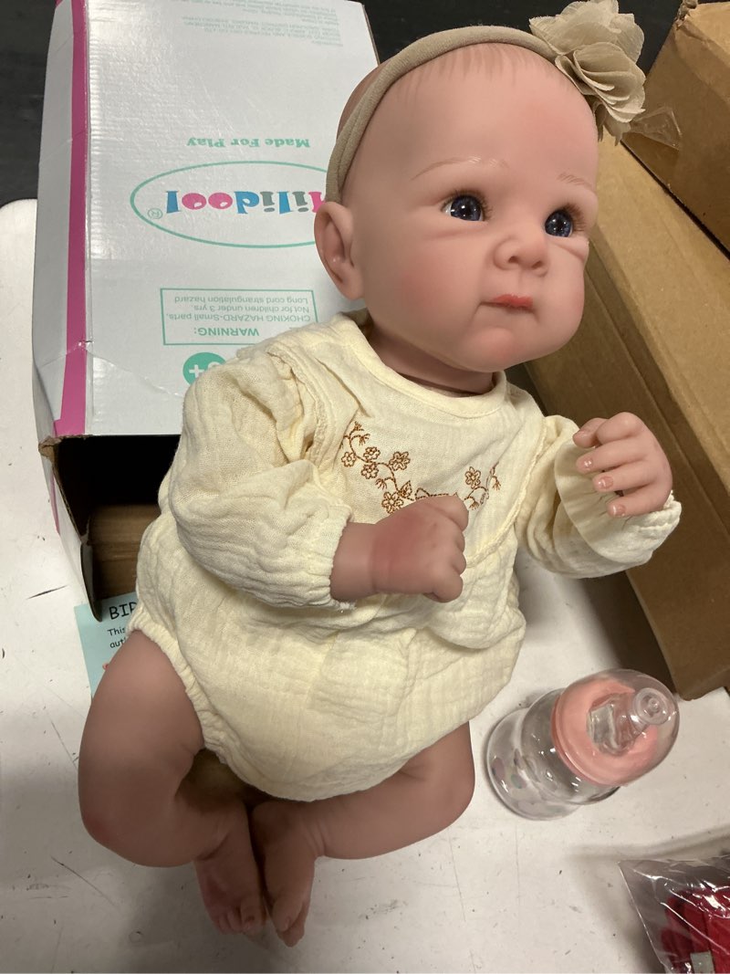 Condition photo showing Good Condition for milidool realistic reborn baby dolls - 20 inch cute lifelike real life baby dolls newborn baby dolls girl soft cloth body with accessories for 3+ year old girls gifts nelly