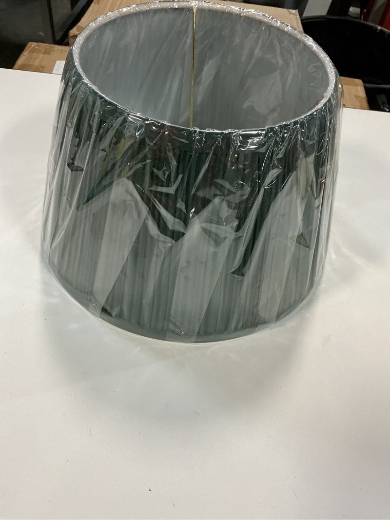 Condition photo showing As Is for Lurrose Replacement Drum Lamp Shade Chiffon Household Lamp Shade for Bedroom Living Room Easy Install (Different color)