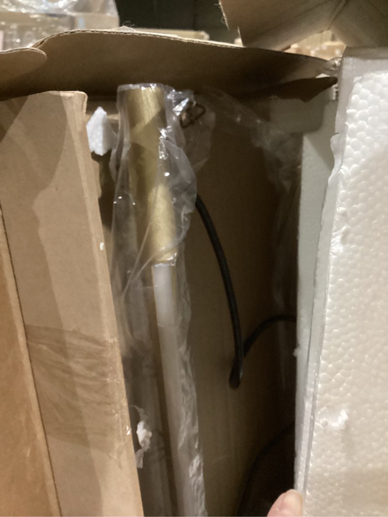 Condition photo showing As Is for EDISHINE LED Corner Floor Lamp, Set of 2 Minimalist Dimmable Light with Remote, 57.5" Tall Standing Lamp for Living Room, Bedroom, Home Office, 7 Color Temperature 2700-6000K (Gold)