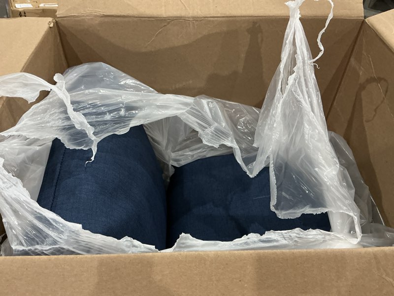 Condition photo showing As Is for arden outdoor toss pillow, 2 pack, 16 x 16, rain-proof, fade resistant sapphire blue leala 16 x 16 sapphire blue leala 2