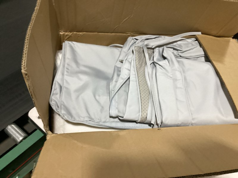 Condition photo showing New/Like New for 6 inch thick outdoor deep seat cushions for outdoor furniture waterproof patio seat cushions with removable cover and adjustable ties, 24x24x6 inches outdoor chair cushions set of 2, light gray light gray 2 pack-24x24x6.0 inches