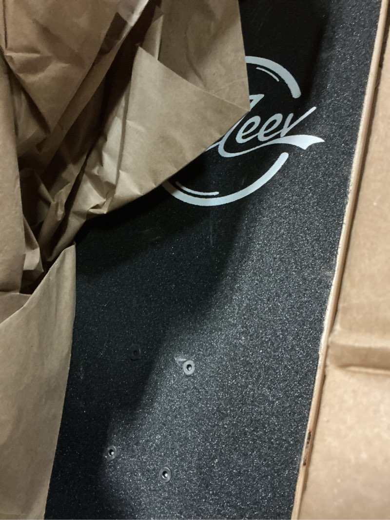 Condition photo showing As Is for beleev skateboards for beginners, 31 x 8 inch complete skateboard for kids teens adults, 7 layer canadian maple double kick deck concave cruiser trick skateboard with multifunction skate t-tool grey
