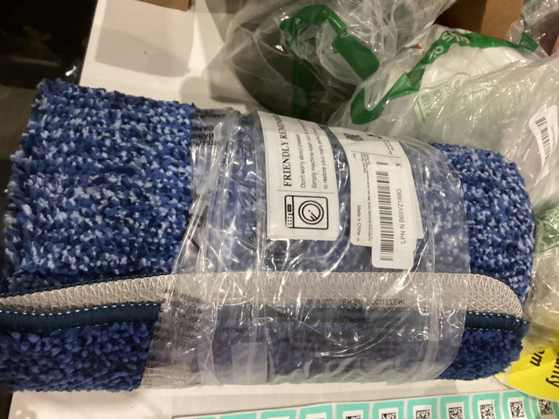 Condition photo showing Good Condition for Kitinjoy Indoor Outdoor Door Mat, 47x24 Non-Slip Absorbent Dirt Trapper, Low-Profile Washable Inside Entrance Front Floor Mat, Sturdy Soft Entry Doormats for Entryway, Navy Blue 47" x 24" Navy Blue