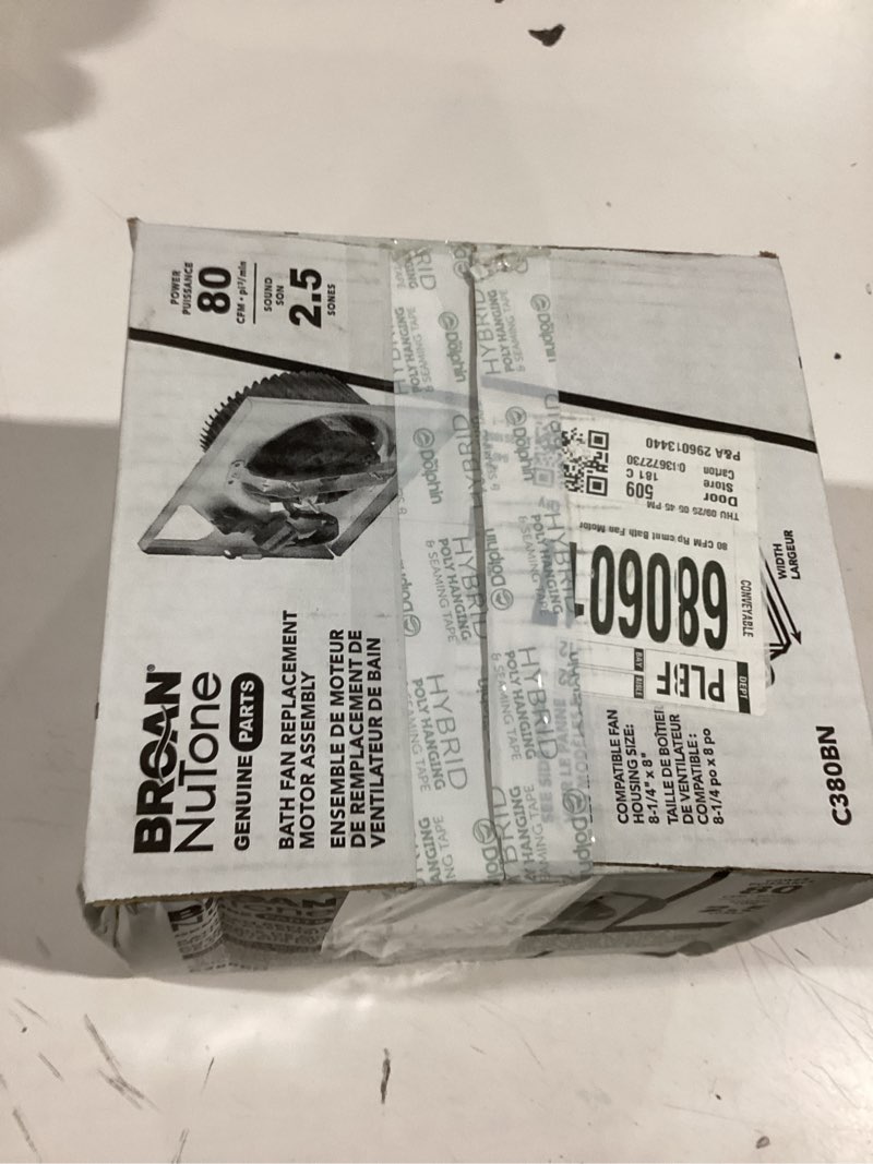Condition photo showing Good Condition for Broan-NuTone 80 CFM, 2.5 Sones Assembly Kit Replacement Bath Fan Motor