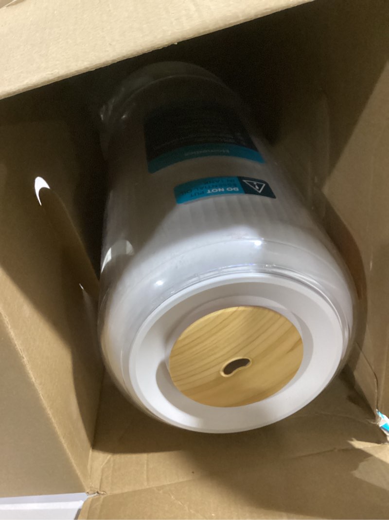 Condition photo showing Good Condition for Homedics Ultrasonic Humidifier - Large Deluxe Air Humidifiers for Bedroom, Plants, Office - Top-Fill 1.47-Gallon Tank, Cool Mist, Essential Oil Pads and Built-In Timer, 3 Speed Settings, White