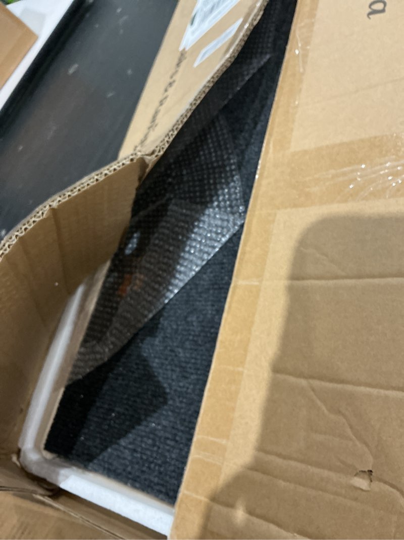 Condition photo showing As Is for luciphia wooden dog stairs for small dogs 2-in-1 foldable dog steps for beds cars couch anti-slip pet ramp with 4 steps indoor pet stairs for medium large older pets cats up to 220lbs 25.6"h x 31.5"l x 17.3"w-4 steps for standard & high beds