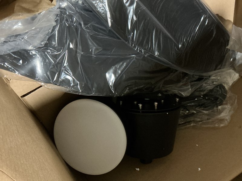 Condition photo showing As Is for zyd 52 inch outdoor ceiling fan with light, waterproof plug in gazebo fan, 5 blades, remote control, 6-speed reversible dc motor, 3000k/4000k/6000k led, 1/2/4/8h timer for patio porch pergola outdoor black 52inch