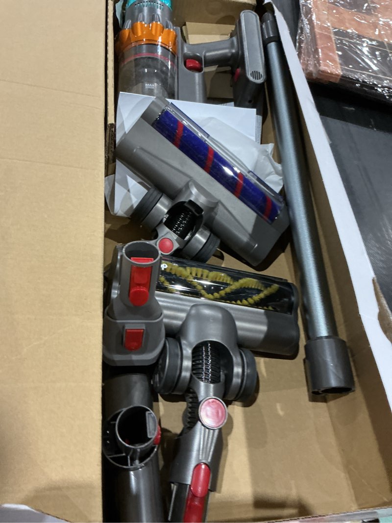 Condition photo showing As Is for dyson gen5detect cordless vacuum, 280aw, 3 power modes, up to 70 minutes,² illumination reveals dust, hepa filtration, all floor types