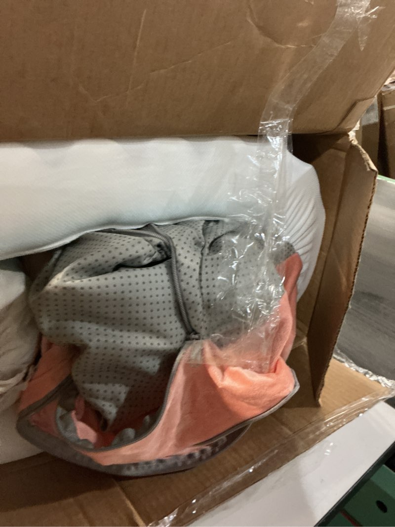 Condition photo showing As Is for cwawz extra large dog bed, orthopedic dog bed with cooling gel memory foam, waterproof xl pet bed with removable washable cover, 42" pet sofa couch dutch velvet with bone toy, peach pink peack pink x-large(42"l x 30"w x 9.5"th)