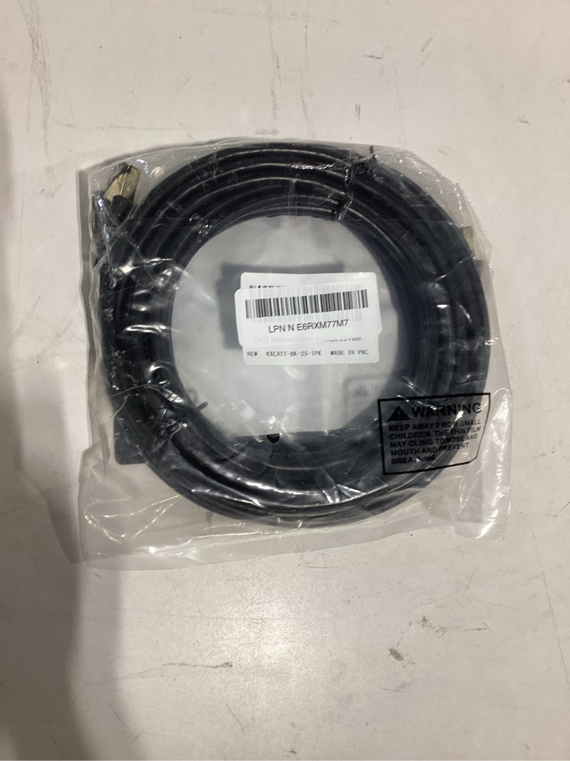 Condition photo showing As Is for kxable cat 7 ethernet cable 25 feet, long high speed internet cord, cat7 rj45 lan network cable, triple shielding sftp 10gbps 600mhz patch cable, compatible with cat6a cat6 cat5e cat5 cable 25ft