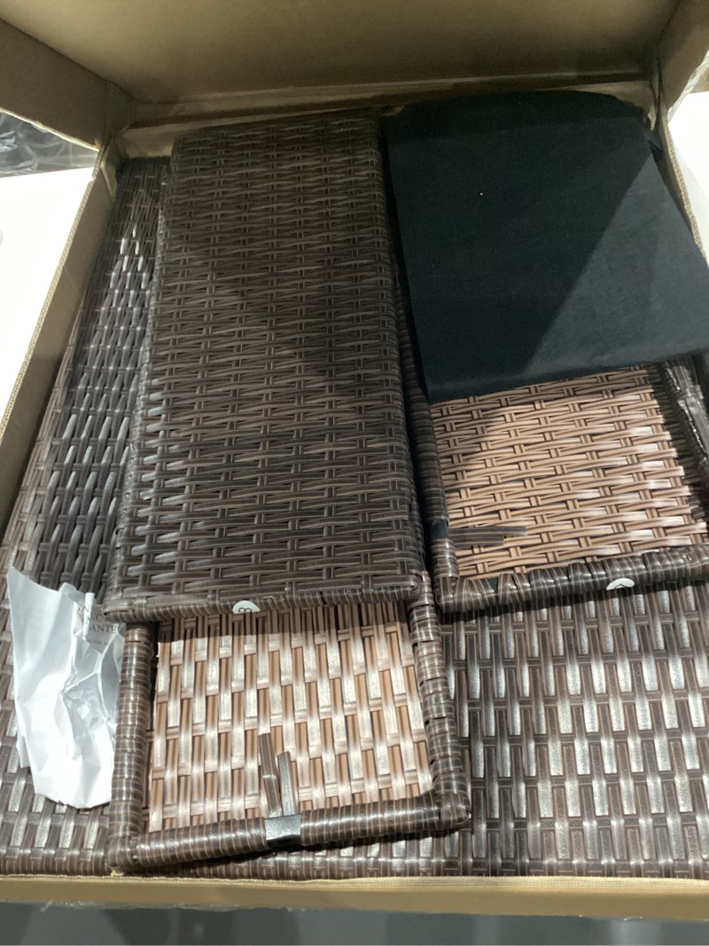 Condition photo showing Good Condition for sunnypark tall rectangular planter with removable liner, all-weather pe rattan large modern planters indoor outdoor flower plant pots garden box patio yard front porch deck brown