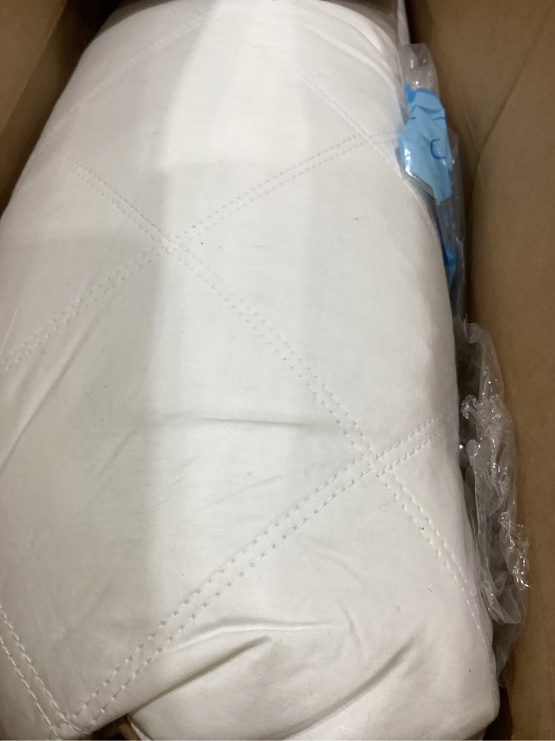 Condition photo showing As Is for puredown® Goose Feathers and Down Pillow for Sleeping Hotel Collection Bed Pillows, Gusseted, Queen, Set of 2