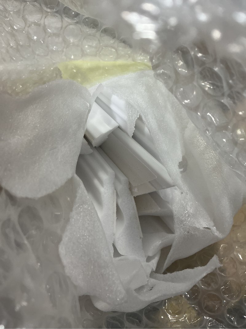 Condition photo showing As Is for 4 Set of 16" x 24" Pre-Cut Accent Wall Molding Trim Kit, Peel and Stick Premade Wainscoting Panels for Interior Decoration, Ready to Assemble Chair Rail Moulding 16" x 24" 4-Frame