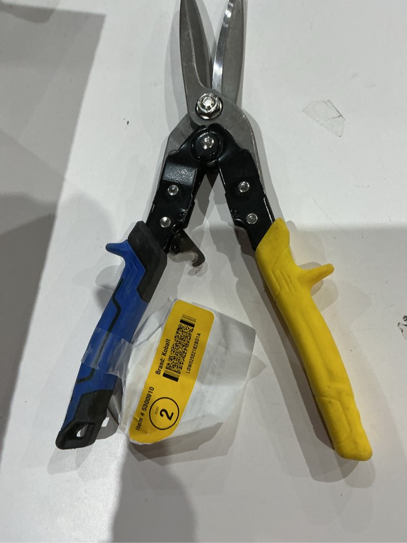 Condition photo showing As Is for kobalt 60crv straight long cut snips item #5300910 |model #54369