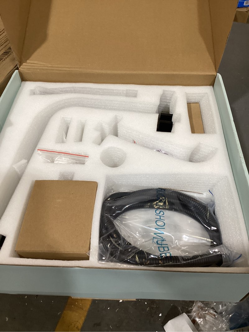 Condition photo showing New/Like New for black shower head and handle set, shower faucet set with 10 inch rain shower heads with handheld spray combo, rainfall bathroom shower system rain shower head and handle set shower faucet matte black