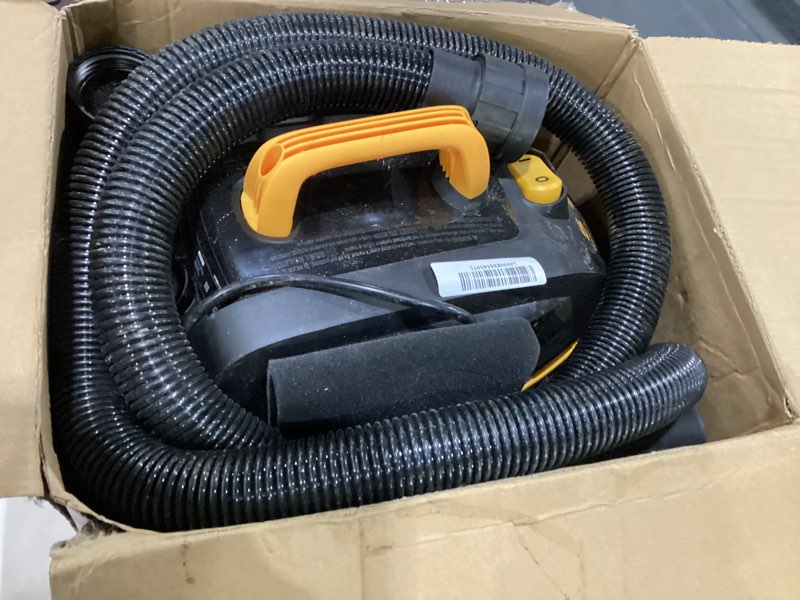 Condition photo showing As Is for *not tested missing peices* Vacmaster Professional Beast Series VFB511H 0201 5-Gallon 5.5 Peak HP Wet/Dry Vac, Black Upgraded 5 Gal