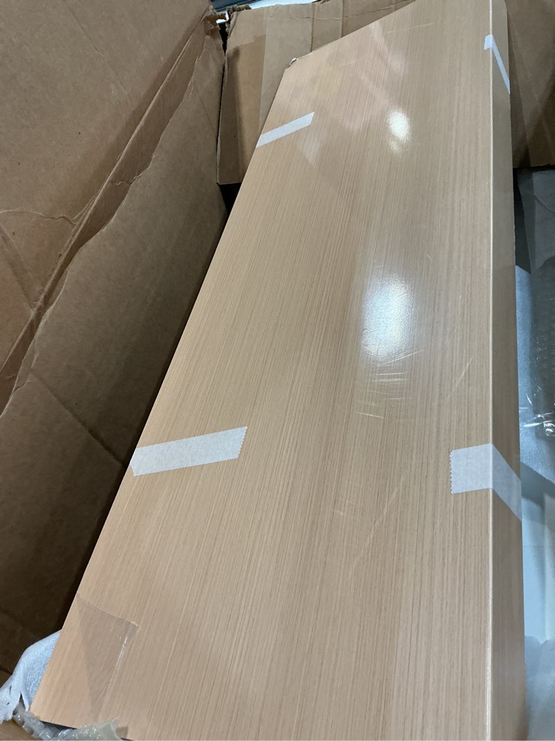 Condition photo showing As Is for perferate 5 pcs foamed pvc rack covers shelf cover set of 5 pantry shelves covers for bathroom shelving durable removable shelf decoration for figurines, decorative items (light wood color,) light wood color