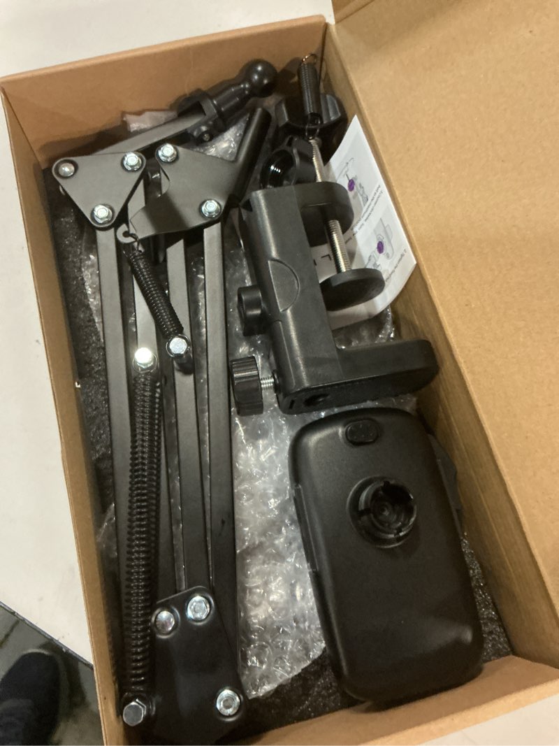 Condition photo showing Good Condition for lisen gooseneck phone holder for bed desk [3rd upgrade] cell phone stand for desk bed gaming accessories, gifts for women men seniors tech mount for recording filming laying down flexible arm clamp black
