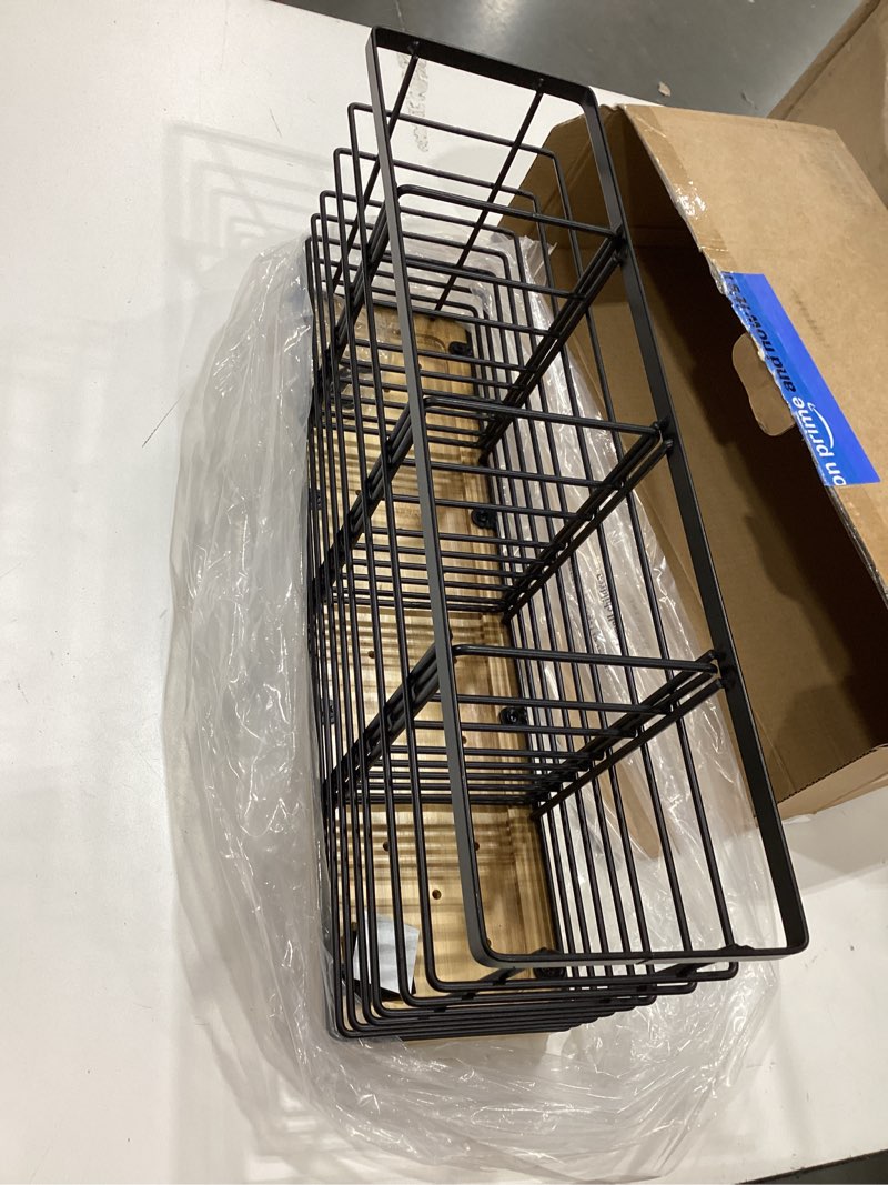 Condition photo showing Good Condition for nigelia 4 compartments extra large kitchen utensil holder with wooden base, metal organizer for kitchen countertop, matte black cooking utensils holder with 4 hooks for tools storage