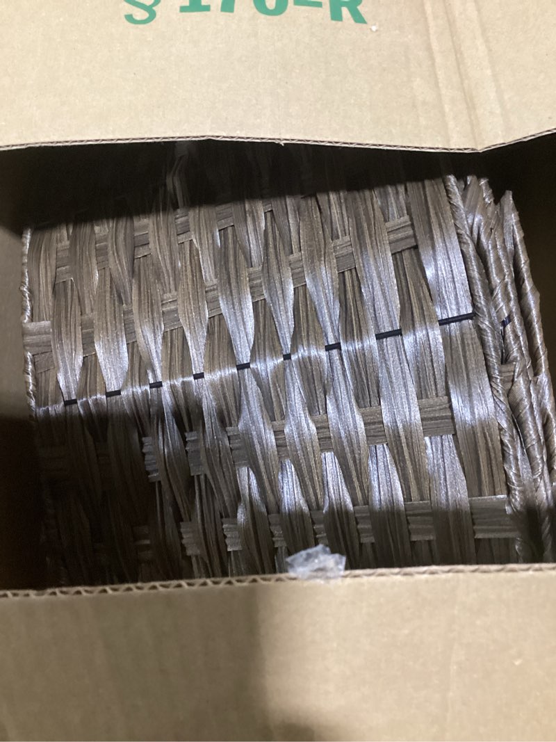 Condition photo showing Good Condition for 28" Christmas Tree Collar for Pencil Trees with 24Pcs Velvet Christmas Tree Bows,Cord Cut-Out, Basket Tree Skirt Collar Stand for 4.5-9 ft Artificial Trees Dark Brown 28in