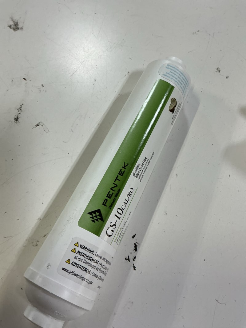 Condition photo showing Good Condition for pentek gs-10cal/ro-h 10 inch x 2 inch calcite/carbon ph stabilizer inline cartridge with 3/8 inch john guest port