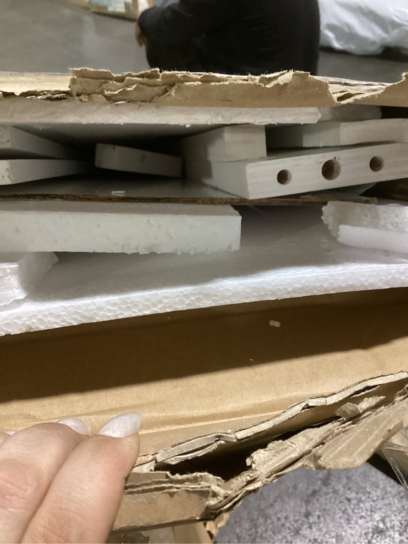 Condition photo showing Good Condition for Bellemave Twin XL Loft Bed with Slide and Ladders, Solid Wood Low Loft Bed with Storage Shelves and LED Lights, Loftbed Frame for Kids, Boys, Girls, Childlike and No Box Spring Needed Design, White