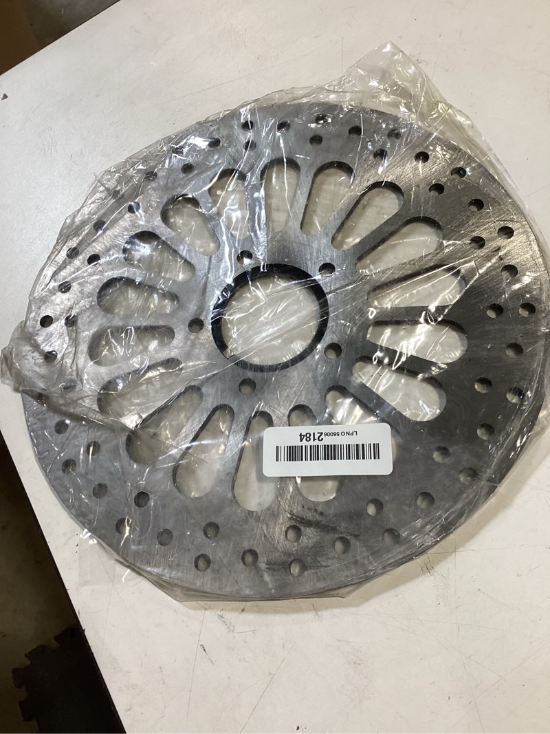 Condition photo showing As Is for 1 piece 11.5''front brake rotor disk for harley davidson touring sportster dyna and early super glide softail great stainless steel brake part for harley davidson motorcycle models 11.5'' front