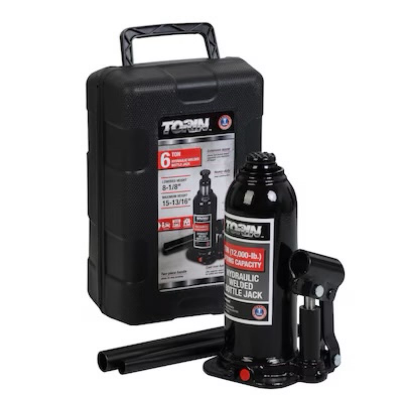 Torin Black 6-Ton Steel Hydraulic Bottle jack