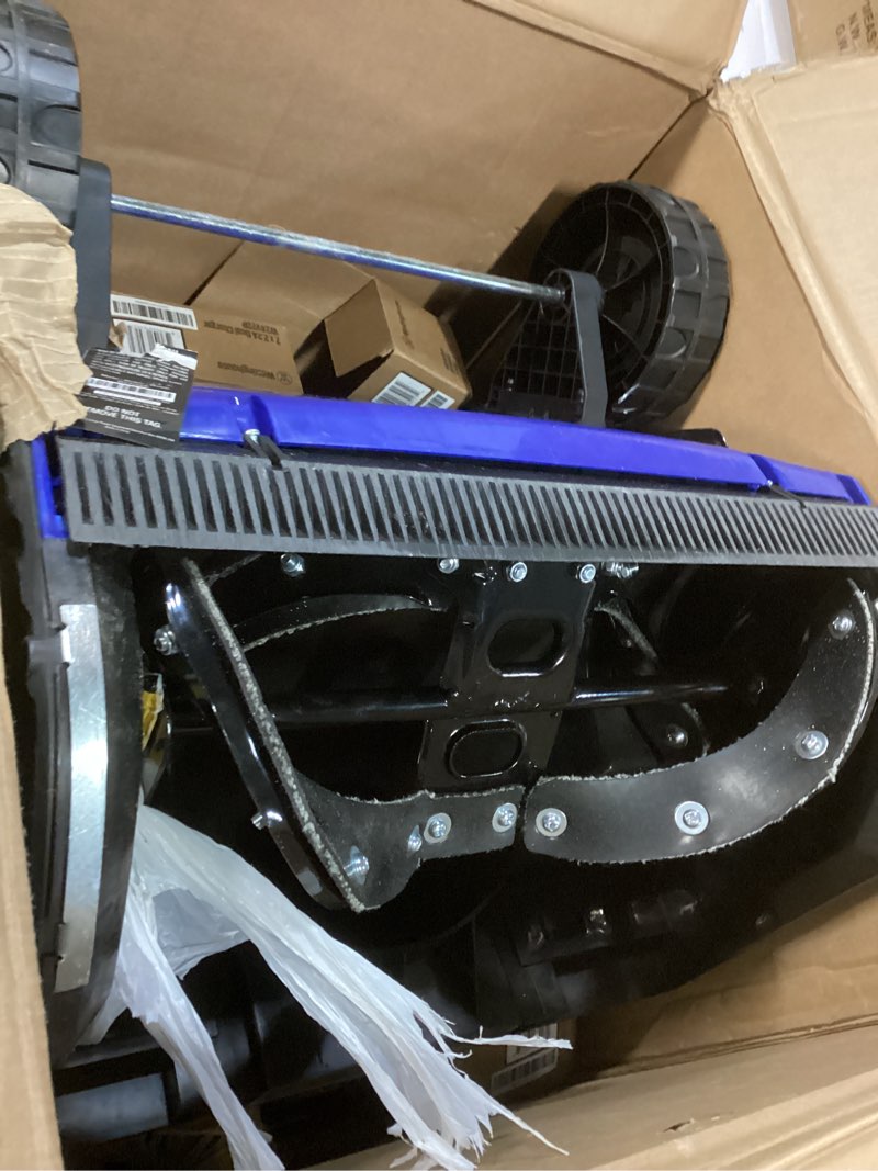 Condition photo showing As Is for Westinghouse WSnow18 48V Cordless Snow Blower 18 Inch Kit, Steel Auger, LED Light, 1200W Brushless Motor, 25ft Throwing Distance, Plows 650lbs/min, Compatible with Snow Joe Batteries 18 Inch with Battery/Charger