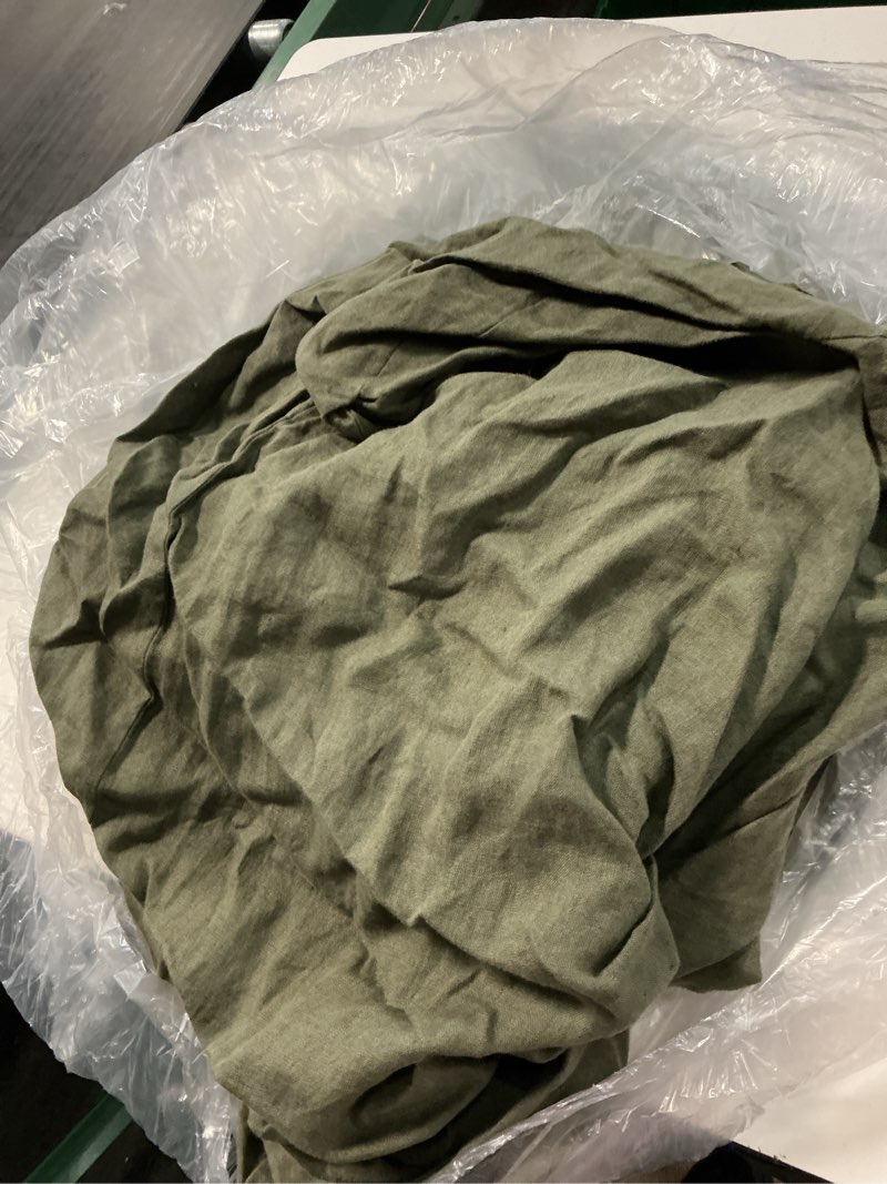 Condition photo showing Good Condition for quince european linen duvet cover, full/queen, dusty olive