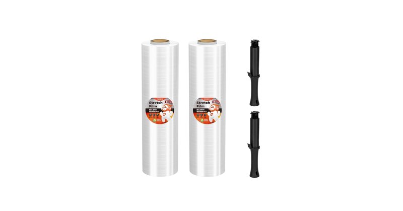 munbyn shrink wrap, stretch wrap with handles, stretch film roll industrial strength, plastic wrap f