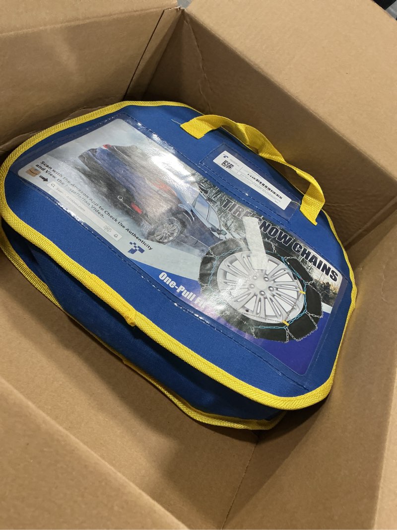 Condition photo showing Good Condition for Snow-Chains Easy Install Tire-Chains, One-Pull Fit Heavy-Duty Tire Snow Chains for Pickup Trucks & SUVs Off-road, Emergency Tire Traction Car Tires 255 265 275 285 295 - Set of 2 (SCRV265)