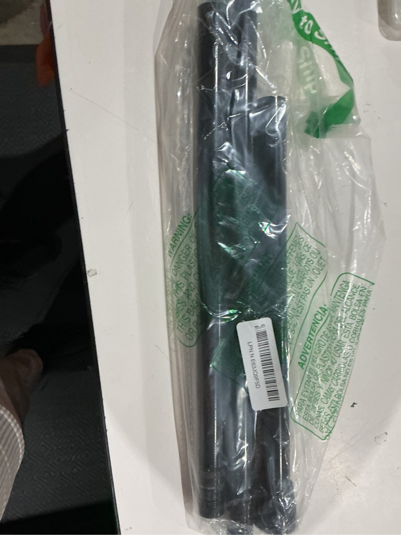 Condition photo showing As Is for tension rods for windows 28 to 48 inch black curtain rods no drilling tension curtain rod adjustable curtain rods expandable pressure spring tension rod for closet, doorway 28" to 48"-1pcs black