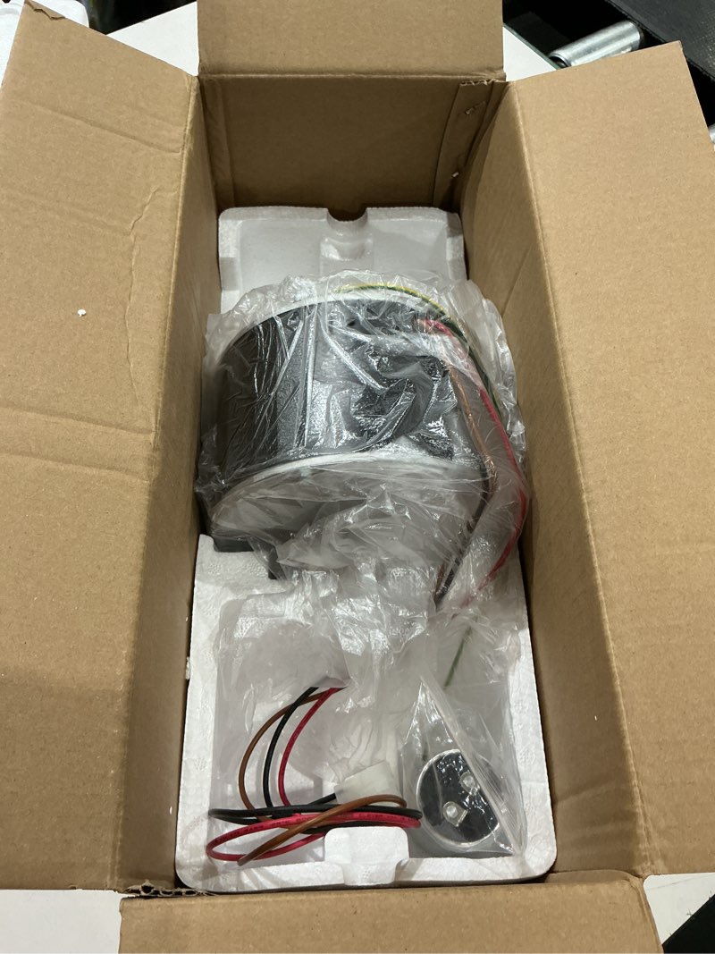 Condition photo showing Good Condition for 2025 upgrade k55hxhdd-8562 condenser fan motor 1/5 hp 1075 rpm,k55hxpss-7298, k55hxkr-5599, k55hxajm-4103,etc.goodman condenser fan motor replacement, 208-230 volts frequency with 3 ? f capacitor