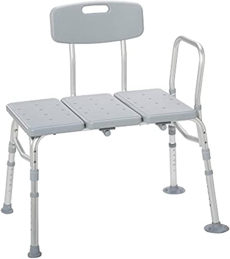 Drive Medical Tub Transfer Bench for Bathtub - Safer, Independent Bathing Aid - Height Adjustable Be