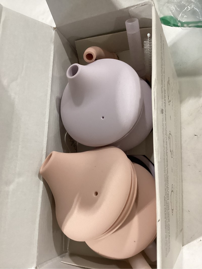 Condition photo showing Good Condition for moonkie silicone baby sippy cups | 3 stages training cup straw cup for infants toddlers and kid | 4 oz 2pack blush + mauve