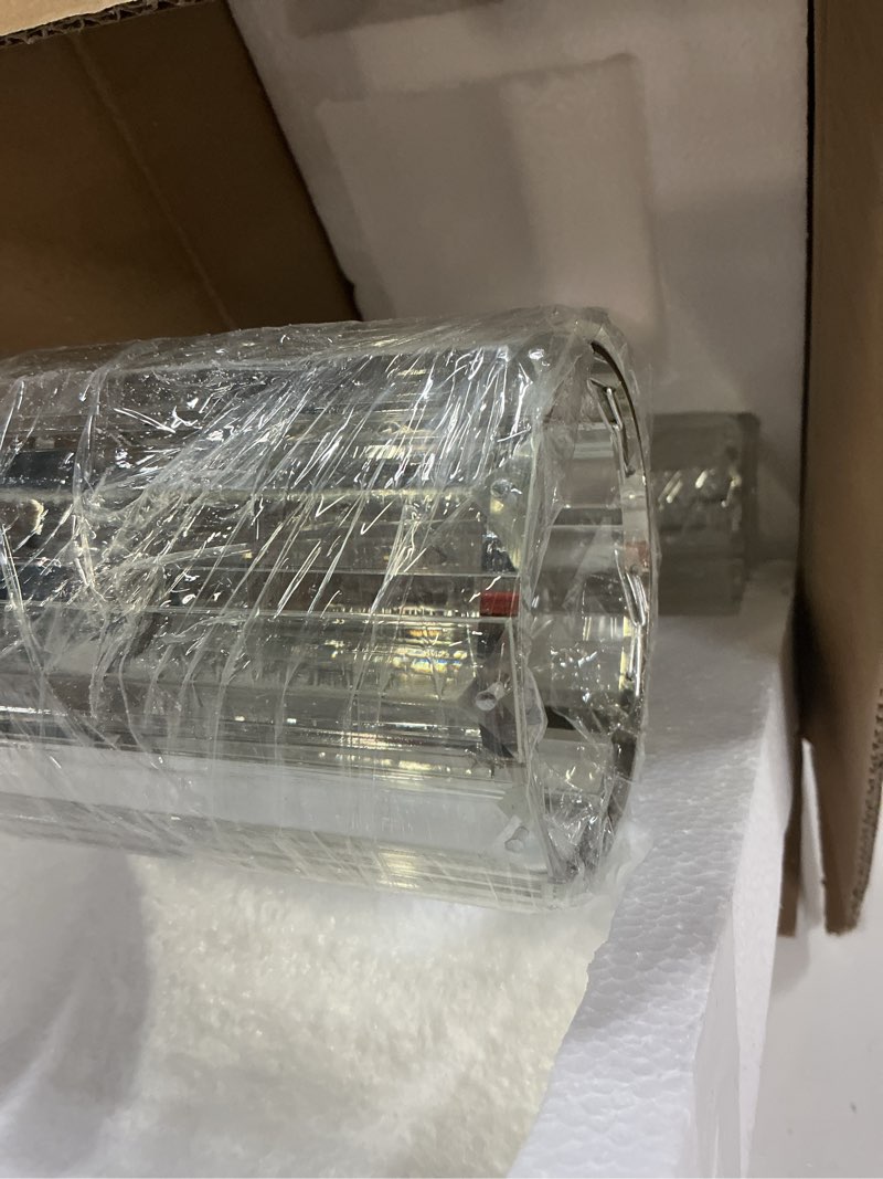 Condition photo showing New/Like New for 3-light bathroom vanity light fixture, brushed nickel bathroom light with k9 clear crystal shades, modern wall sconce lighting for bathroom mirror, bedroom, hallway brushed nickel 3-light