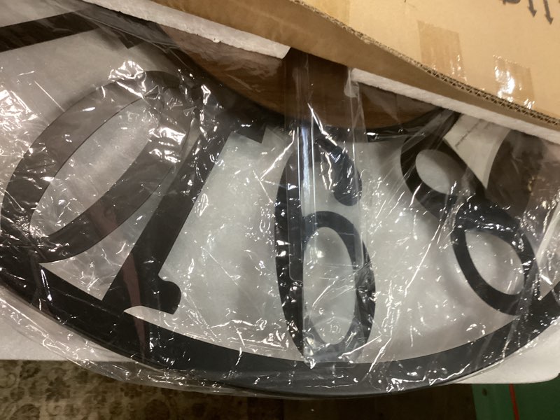 Condition photo showing Good Condition for 30 inch large metal wall clock with voice and light sensor night light, glow in the dark non-ticking silent battery operated decorative oversized wall clock for bedroom living room decor dark brown - arabic numbers 30inch (76cm)