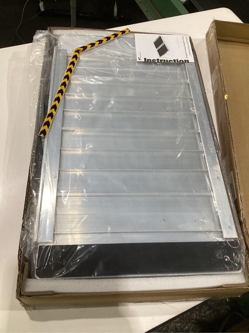 Condition photo showing Good Condition for fachnuo 2 feet portable wheelchair ramp, non-skid aluminum handicap ramps with handle, folding threshold wheel chair ramp for home steps, stairs, entry, threshold, doorways, scooter, 800lbs capacity aluminum 2ft(using height 2-6'')