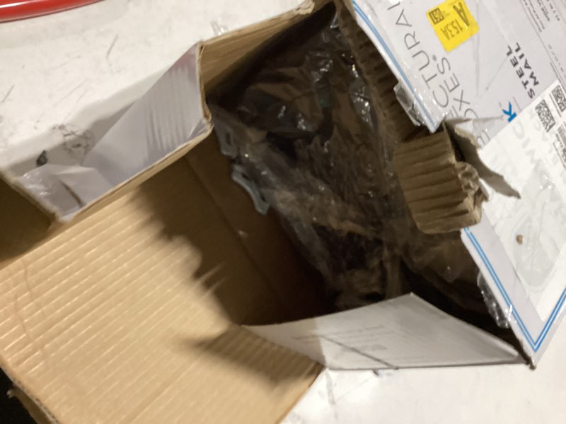 Condition photo showing Good Condition for architectural mailboxes chadwick galvanized steel post mount mailbox, 8950b-10, black, medium capacity