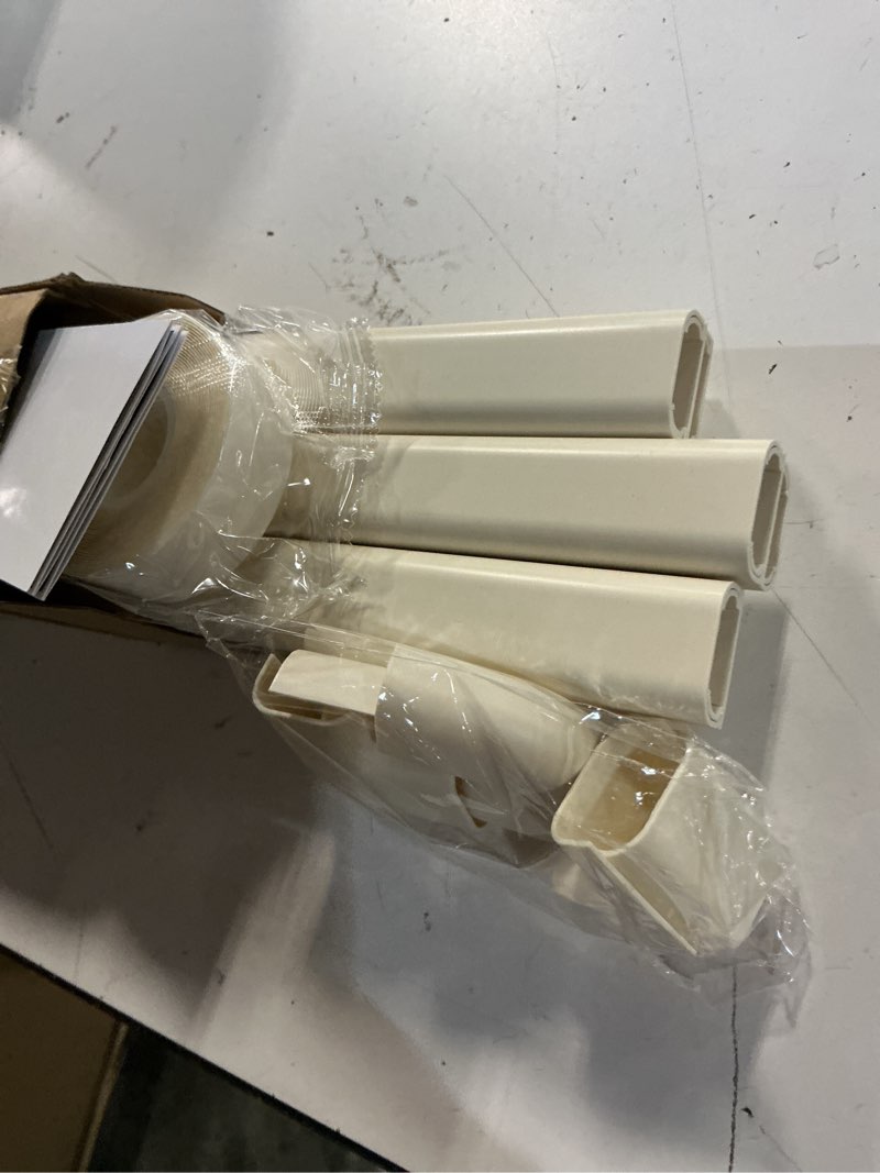 Condition photo showing Good Condition for delamu cord hider, 142in cable hider, cord covers for 2-3 wires on wall, wire covers for cords, wire hiders for tv on wall, easier setup cable cover cable management, w0.94 h0.47in, beige 142in l x 0.94in w x 0.47in h beige