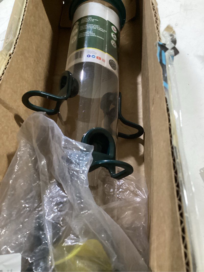 Condition photo showing Good Condition for brome tube 200 wild bird feeder, metal, 6 seed ports, 3.4 lb capacity, extra-wide perches, easy to fill & clean, pole-mountable, seed tray available