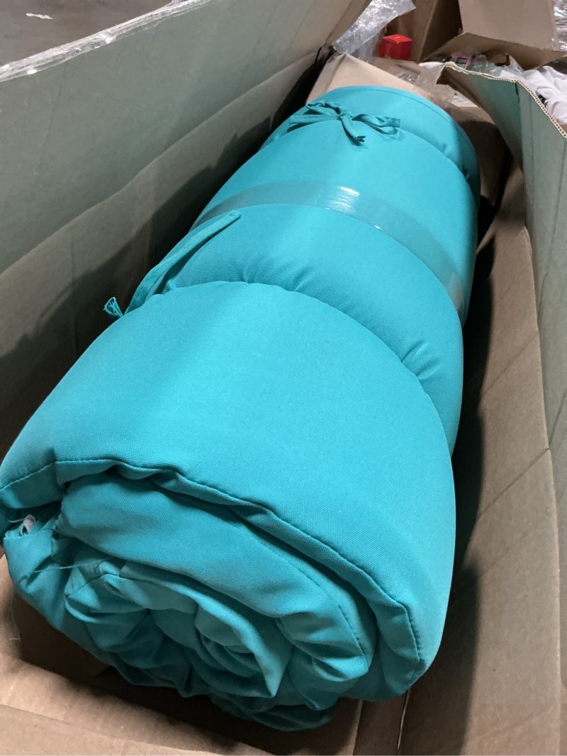 Condition photo showing Good Condition for idee-home Chaise Lounge Cushions Outdoor, Lounge Chair Cushion Patio Furniture 80in.L x 26in.W x 3in.D Waterproof for Lawn Pool Split?Back (2?Section) Blue 80"L x 26"W x 3" T