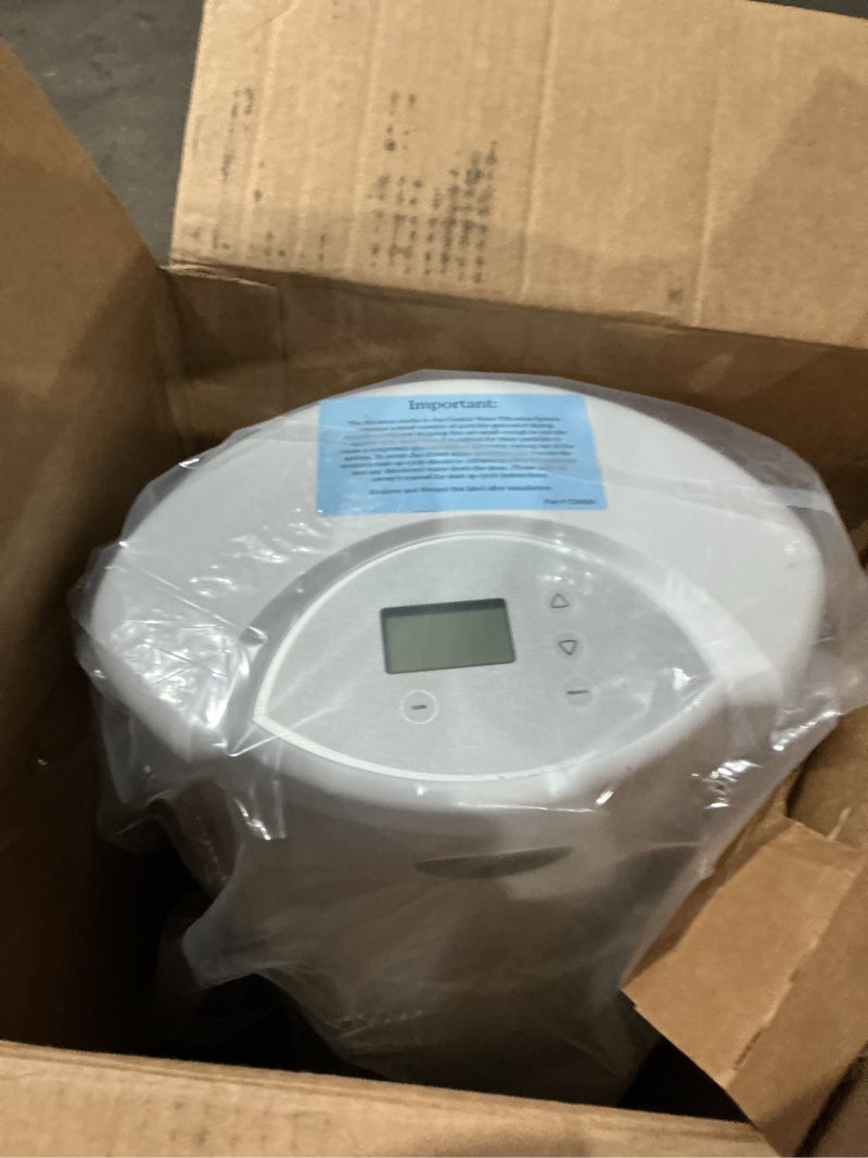 Condition photo showing As Is for whirlpool 3.4-gpm charcoal soft water whole house water filtration system
