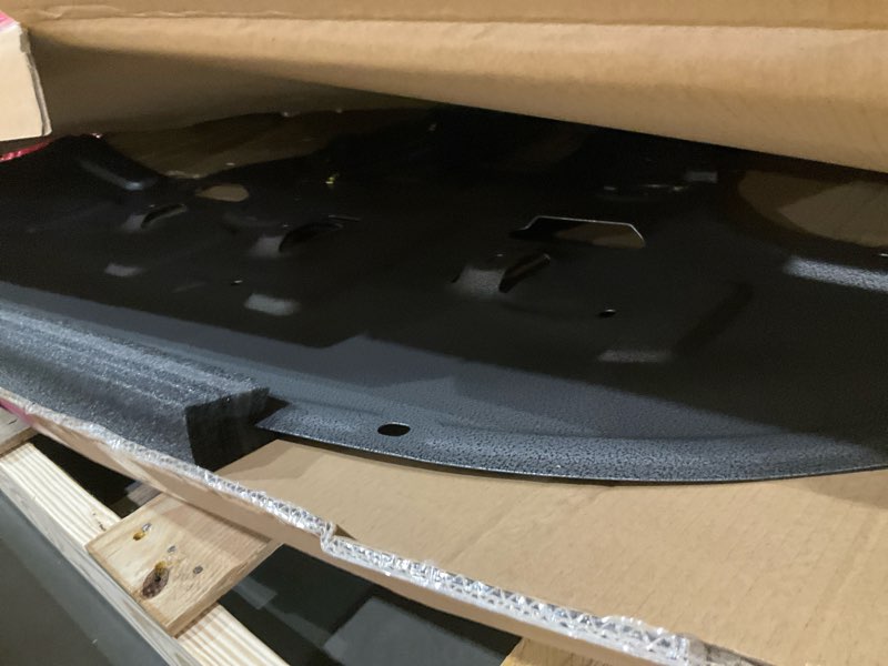 Condition photo showing As Is for engine splash shield compatible with kia k5 2021-2024 upgraded manganese steel version engine lower fender under cover engine case guard with mounting screws replace# 29110-l3000, 29110l3000