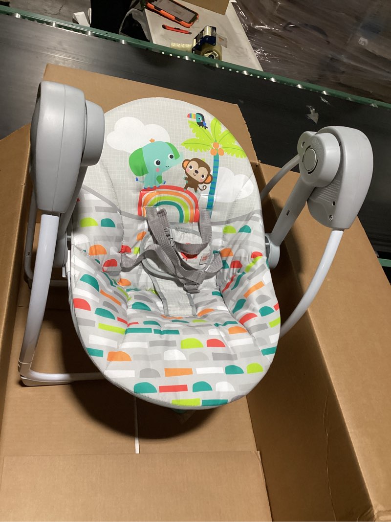 Condition photo showing Good Condition for Bright Starts Playful Paradise Portable Compact Automatic Baby Swing with Music, Unisex, Newborn +
